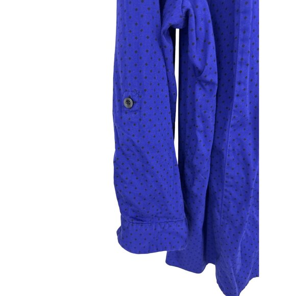 Catherines Womens Button-Up Blue Polka Dot Shirt Size 4X 30/32W - Picture 3 of 9